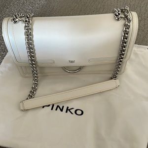 PINKO white classic crossbody bag